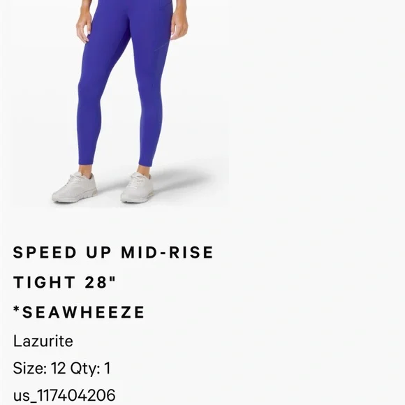 📍NWT📍Lululemon Seawheeze 2020 Limited EDT. Speed Up Mid Rise Tight 28”